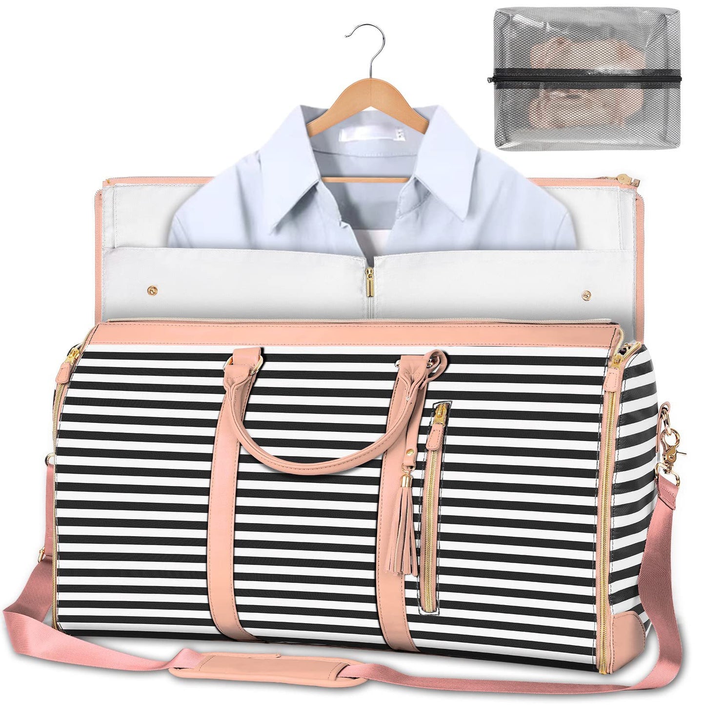 Large Capacity Women's Travel Duffel Bag – Waterproof Foldable Garment Tote
