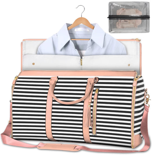 Large Capacity Women's Travel Duffel Bag – Waterproof Foldable Garment Tote